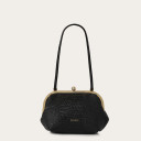 Sicily Bag M, black lizard